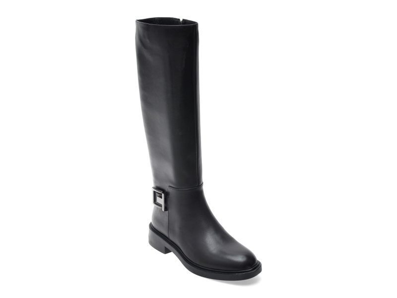 Cizme EPICA negre, 4F2535, din piele naturala