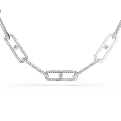 Colier cu zale din aur alb cu diamante de 1.29ct