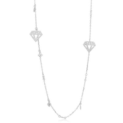 Colier din aur alb cu diamante de 0.66ct