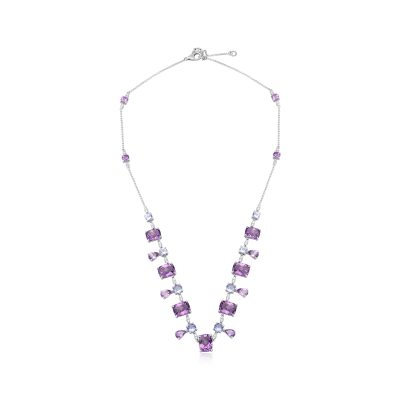 Colier din aur alb cu pietre pretioase si semipretioase de 20.71ct