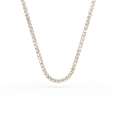 Colier tennis din aur alb cu diamante de 0.1ct