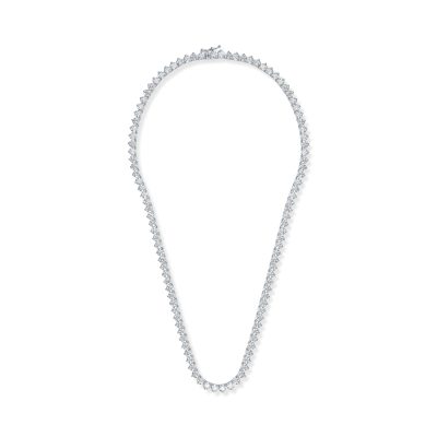 Colier tennis din aur alb cu diamante de 18.01ct