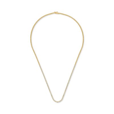 Colier tennis din aur galben cu diamante de 1ct
