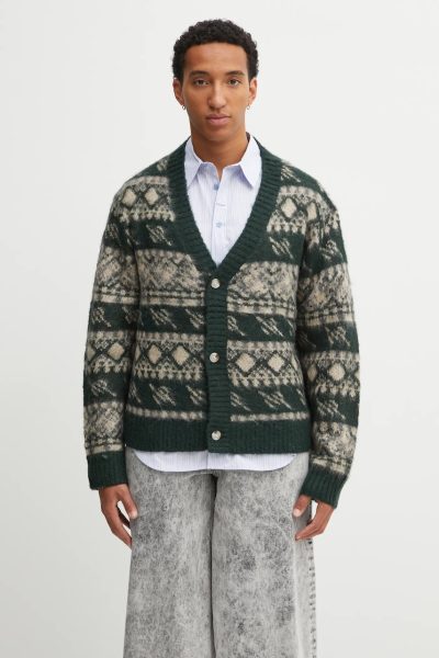 Daily Paper  cardigan din amestec de lână Pattern Check