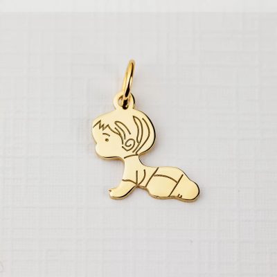 ELM Charm - Baby boy - Argint 925 placat cu Aur Galben 18K