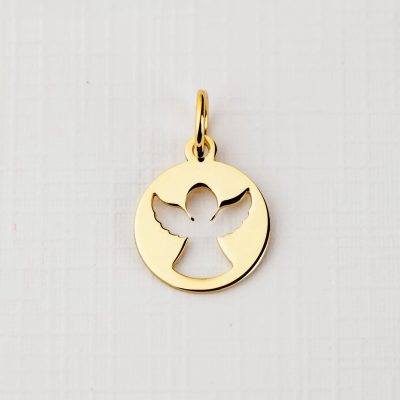 ELM Charm - Banut cu ingeras - Argint 925 placat cu Aur Galben 14K