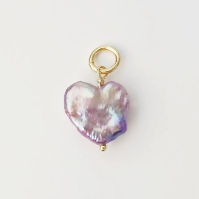 ELM Charm - Perla inima - Argint 925 placat cu Aur Galben 18K