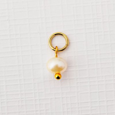 ELM Charm - Picatura de perla - Argint 925 placat cu Aur Galben 18K