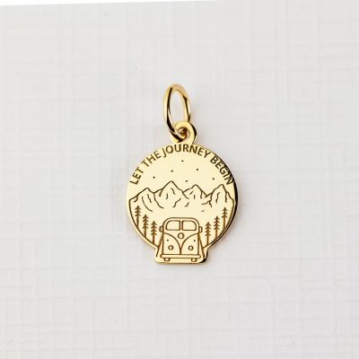 ELM Charm - Road trip - Argint 925 placat cu Aur Galben 18K