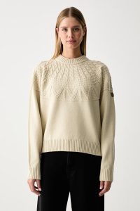 Fjallraven  pulover pentru femei din lână Ovik Solid Jacquard