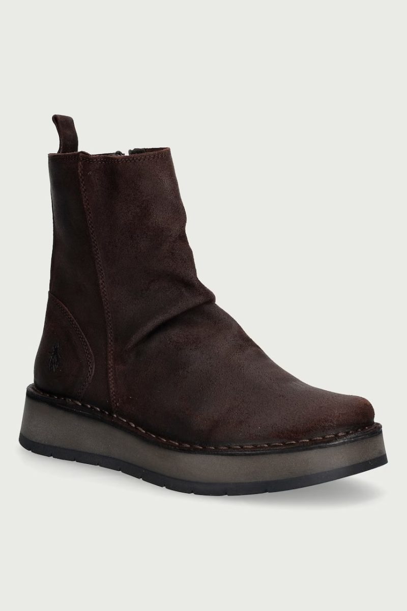 Fly London  botine pentru femei din piele întoarsă RENO053FLY