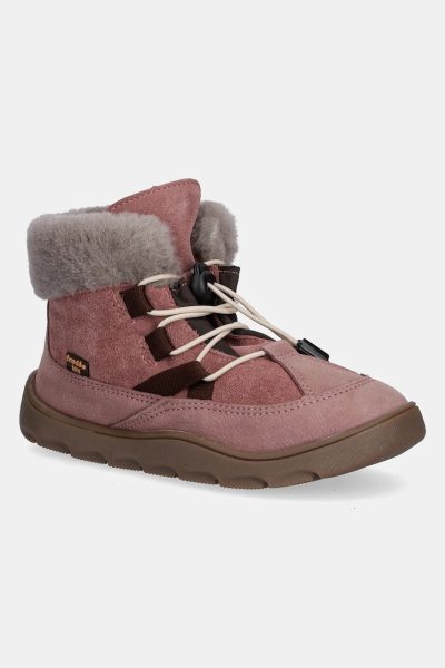 Froddo  cizme de iarnă pentru copii din piele întoarsă ZERU TEX COSY BAREFOOT