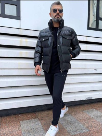 Geaca barbati groasa neagra de iarna 12348 D0-1