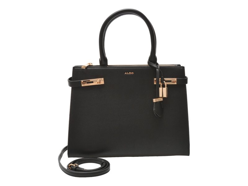 Geanta ALDO neagra, MINELA 001, din piele ecologica
