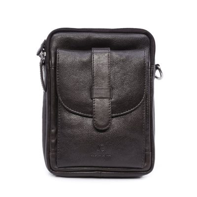 Geantă crossbody bărbati Luca di Gioia neagră din piele 266BGEA6497N
