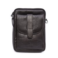 Geantă crossbody bărbati Luca di Gioia neagră din piele 266BGEA6497N