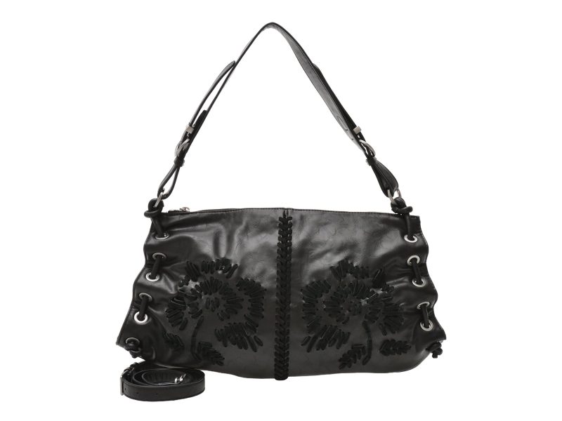 Geanta DESIGUAL neagra, WAXP23, din piele ecologica