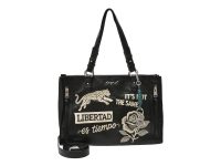 Geanta DESIGUAL neagra, WAXPA7, din piele ecologica