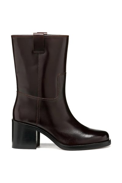 Geox  botine cu toc pentru femei din piele D SOBIMA