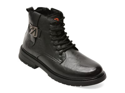 Ghete BITE THE BULLET negre, 66801, din piele naturala