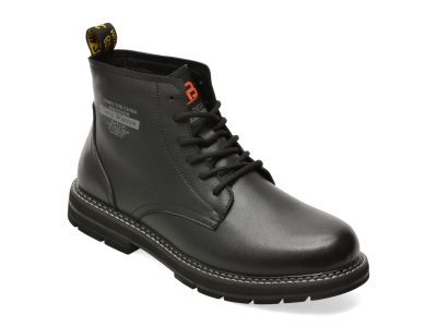 Ghete BITE THE BULLET negre, 82739, din piele naturala