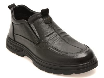 Ghete BITE THE BULLET negre, 86367, din piele naturala