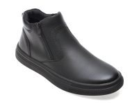 Ghete BITE THE BULLET negre, M1127, din piele naturala