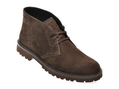Ghete elegante CLARKS maro, BERWICK DB, din piele intoarsa
