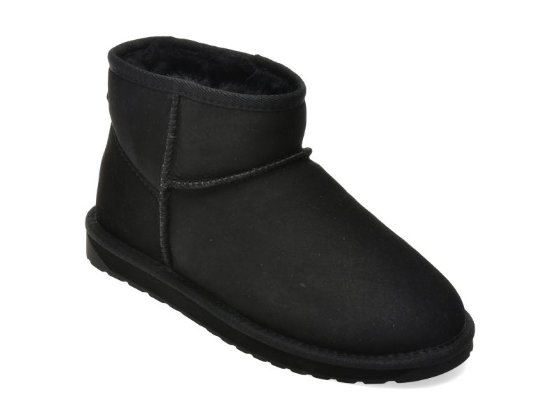Ghete EMU negre, STINGER MICRO, din piele intoarsa