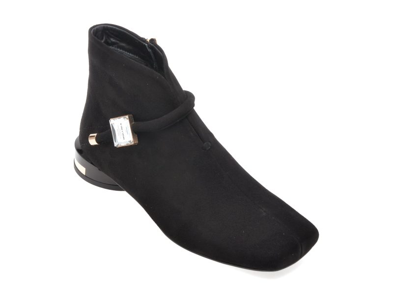 Ghete EPICA negre, 1474676, din piele intoarsa