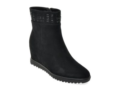Ghete EPICA negre, 1R03, din piele intoarsa