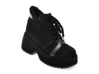 Ghete EPICA negre, 3701239, din piele intoarsa