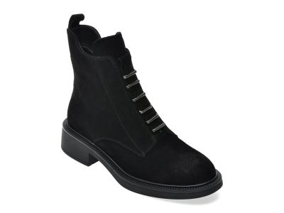 Ghete EPICA negre, 605028, din piele intoarsa