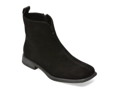 Ghete EPICA negre, 7F225, din piele intoarsa