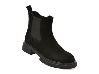 Ghete FLAVIA PASSINI negre, ATC491, din piele intoarsa