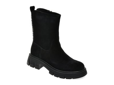Ghete FLAVIA PASSINI negre, FC90001, din piele intoarsa