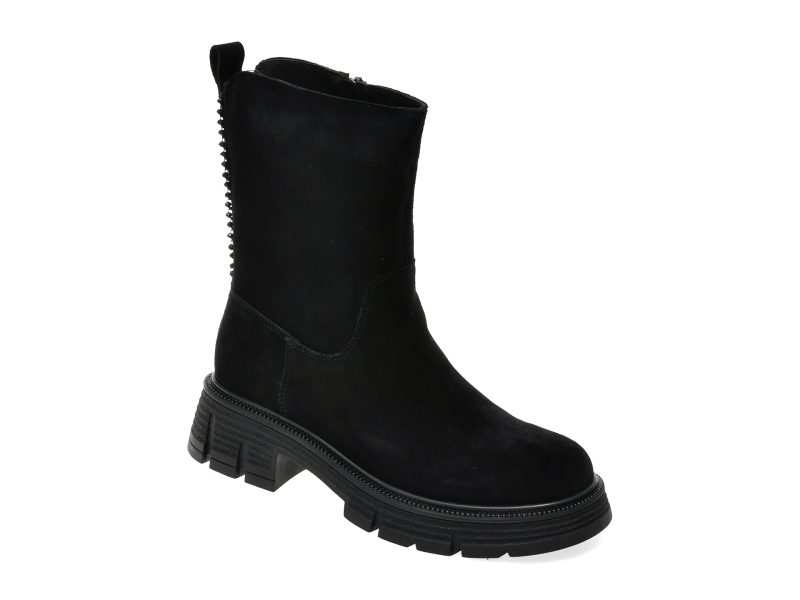 Ghete FLAVIA PASSINI negre, FC90001, din piele intoarsa