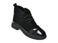 Ghete FLAVIA PASSINI negre, T1565, din piele intoarsa