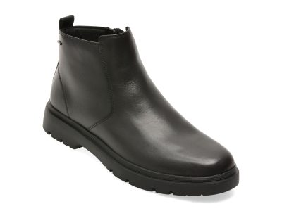 Ghete GEOX negre, U46HNC, din piele naturala