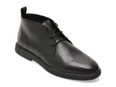 Ghete GEOX negre, U56LAD, din piele naturala