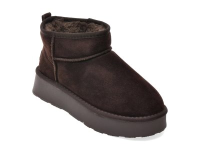 Ghete GRYXX maro, 228520, din piele intoarsa