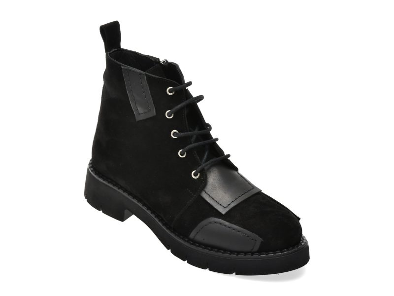 Ghete GRYXX negre, 1391905, din piele intoarsa