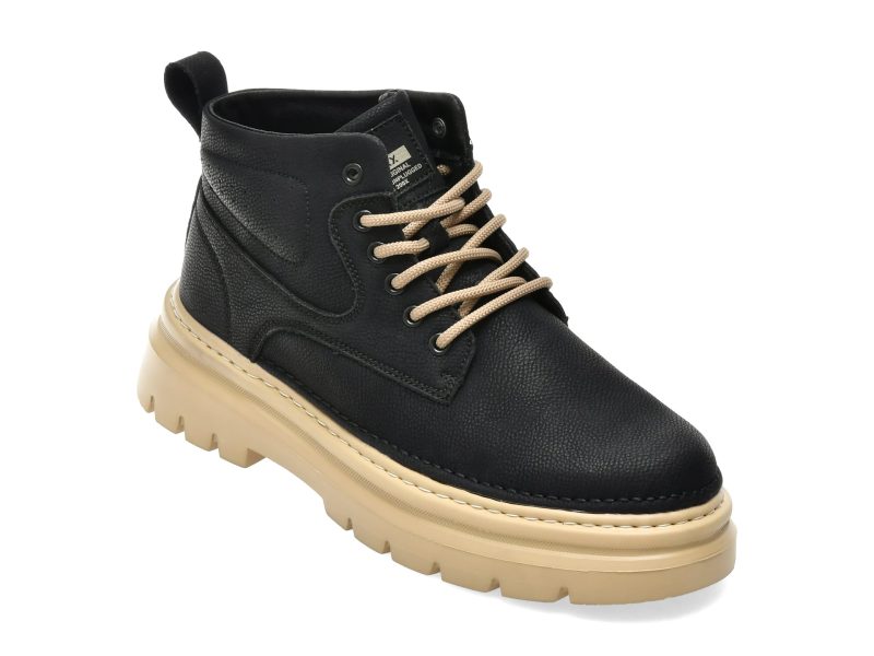 Ghete GRYXX negre, 26309, din piele naturala
