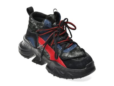 Ghete GRYXX negre, 37878, din piele naturala