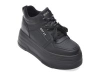 Ghete GRYXX negre, 5710, din piele naturala