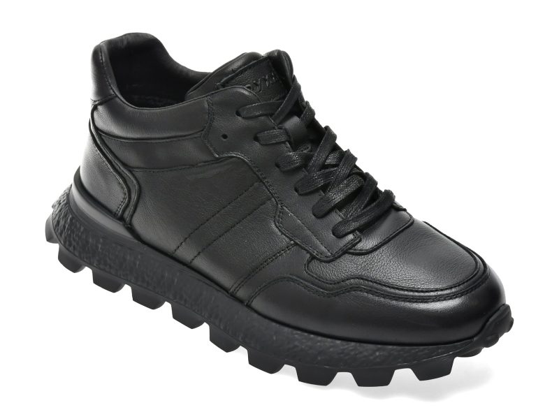 Ghete GRYXX negre, 690176, din piele naturala