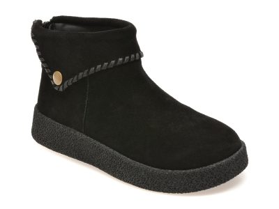 Ghete GRYXX negre, 7719, din piele intoarsa