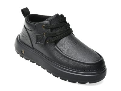 Ghete GRYXX negre, 9323, din piele naturala