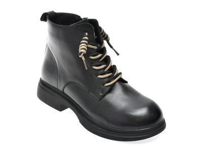 Ghete GRYXX negre, E22278, din piele naturala