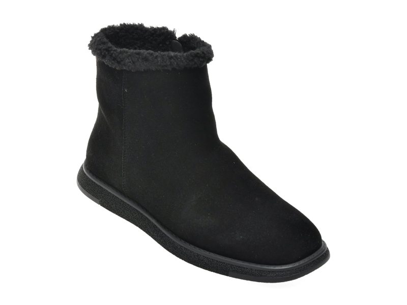 Ghete GRYXX negre, T1536, din piele intoarsa